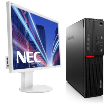 BUNDLE - LENOVO M710S SFF CORE i5-6500 6-GEN 8GB 256GB SSD + 250GB HDD WIN 11 PRO + MONITOR NEC 24'' EA244WMI 1920x1200 VGA+DVI+DP+HDMI